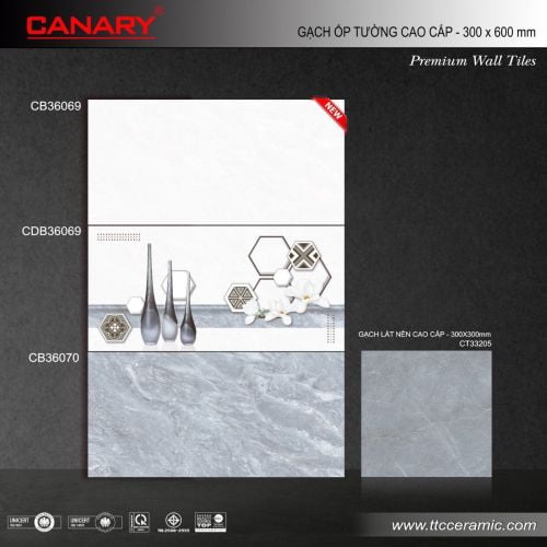 Bộ Gạch Ốp Lát Canary 30x60 mã CB36069 – CDB36069 – CB36070 – CT33205