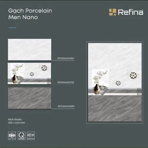 Gạch Porcelain Men Nano Refina 300×600 Mã RPG3060006S2 – RPG3060007S2 – RPG3060008S2