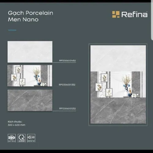 Gạch Porcelain Men Nano Refina 300×600 Mã RPG3060012S2 – RPG3060013S2 – RPG3060014S2