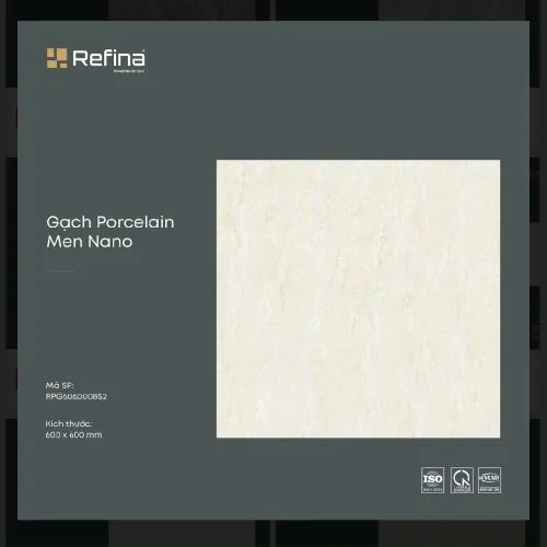 Gạch Porcelain Men Nano Refina 600×600 Mã RPG6060008S2