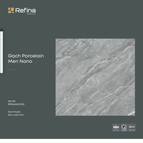 Gạch Porcelain Men Nano Refina 600×600 Mã RPG6060001S2