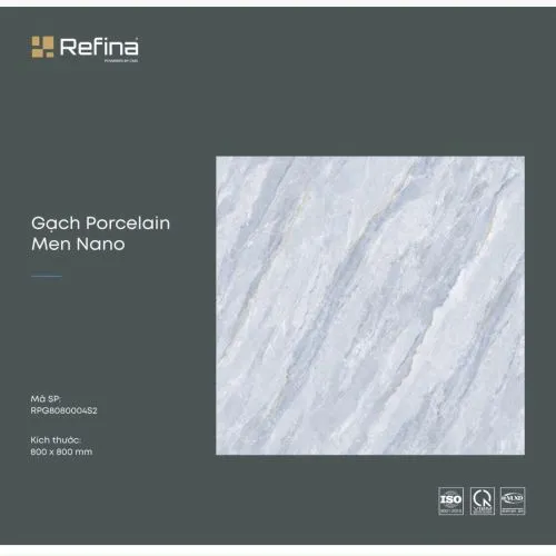 Gạch Porcelain Men Nano Refina 800×800 Mã RPG8080004S2